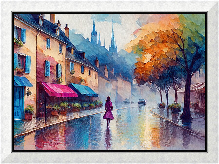 Walking Alone  Picture Frame print