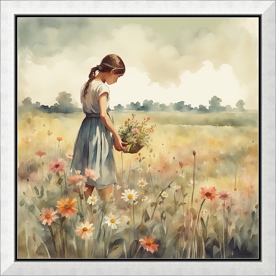 Flower Basket Picture Frame print