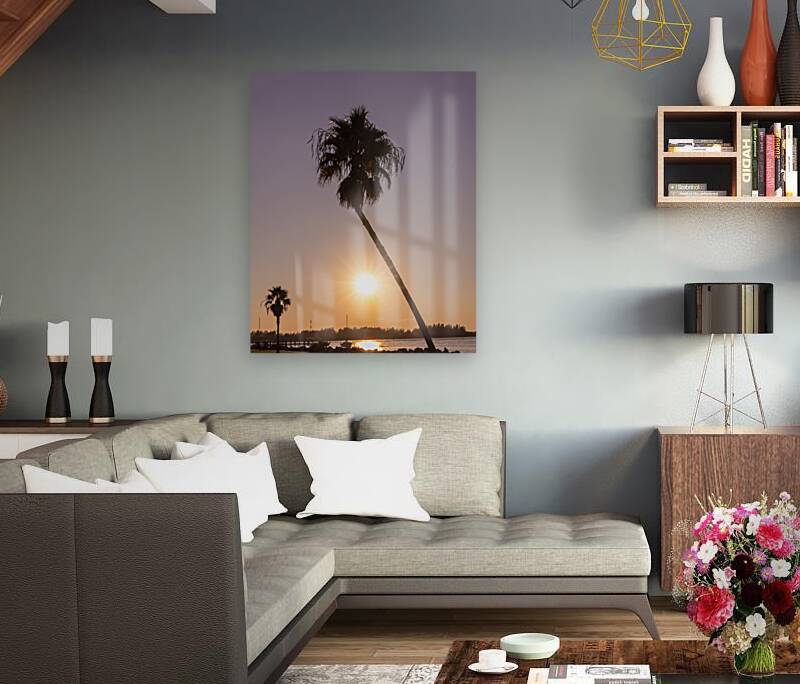 Sunset palms Reproduction