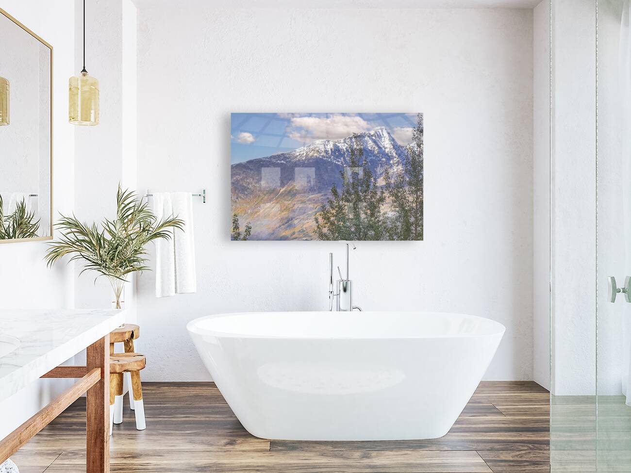 Calm Mountains  Reproduction