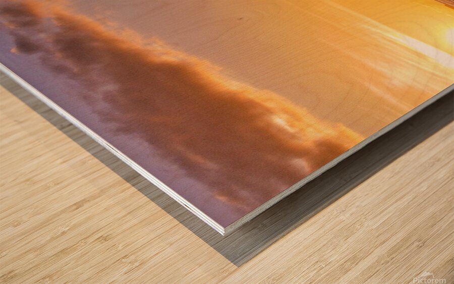   Ocean Sunset Wood print