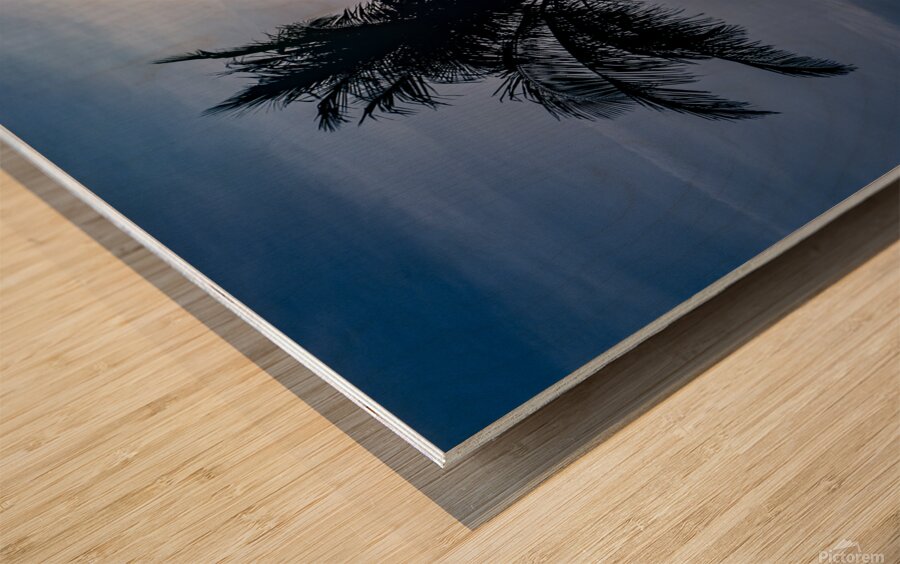 Sillouette Palms Wood print