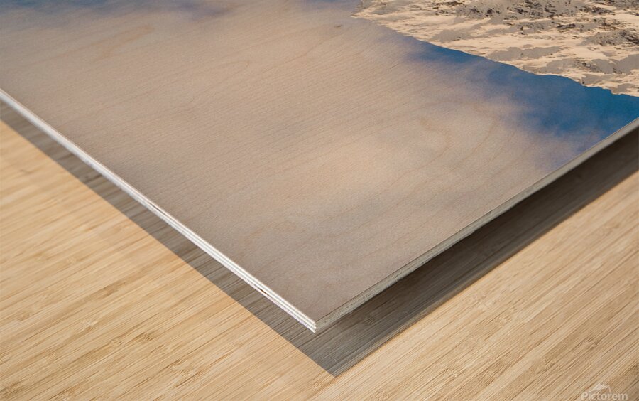 Snow caps Wood print