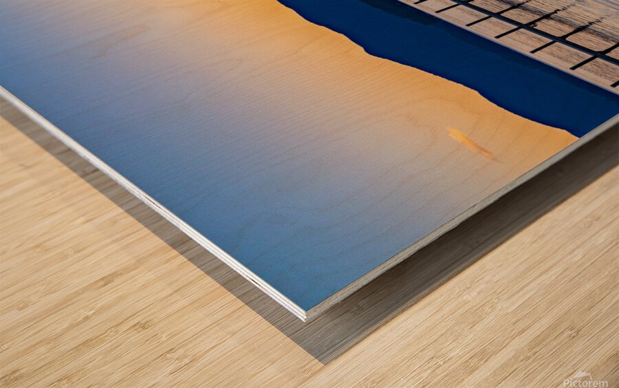 Glowing Mountains Wood print