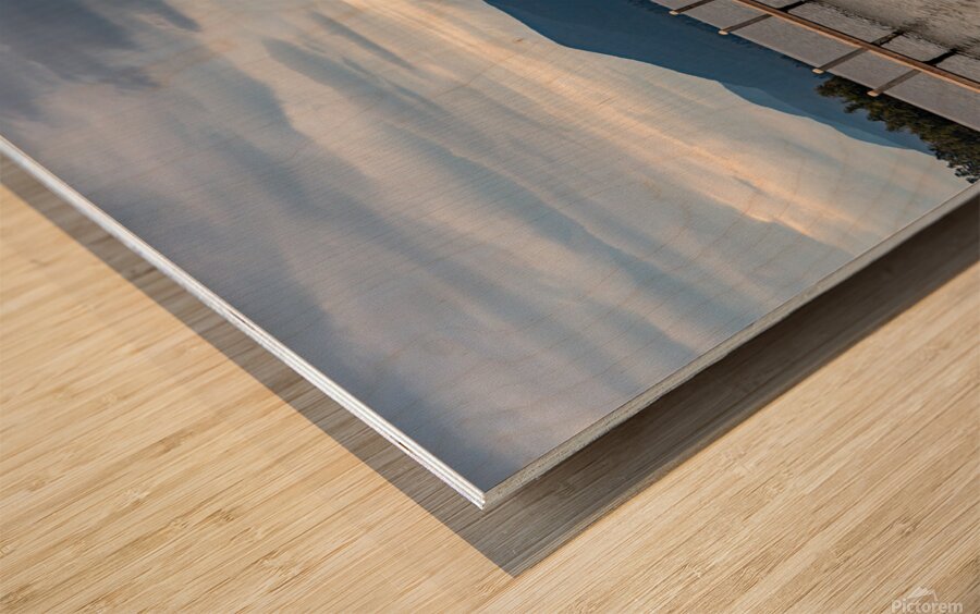 Morning Lake Wood print