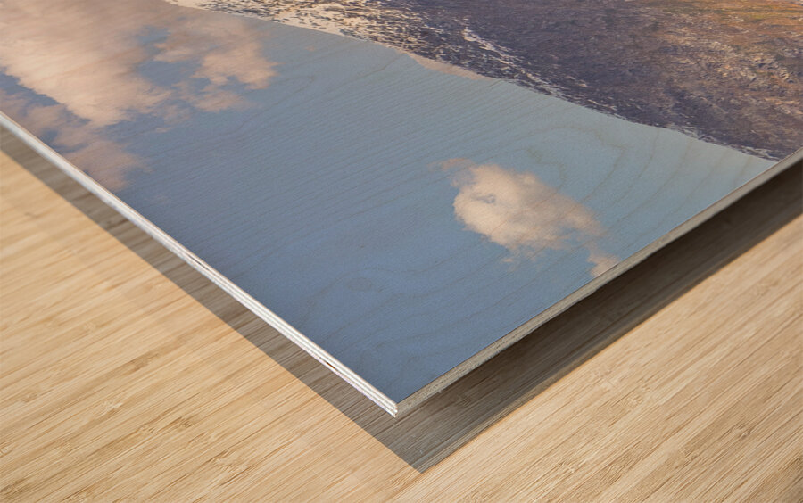 Calm Mountains  Wood print