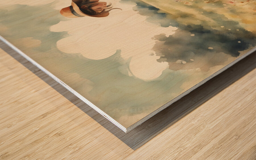 Morning Fields Wood print