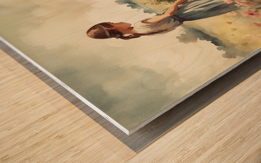 Flower Basket Wood print