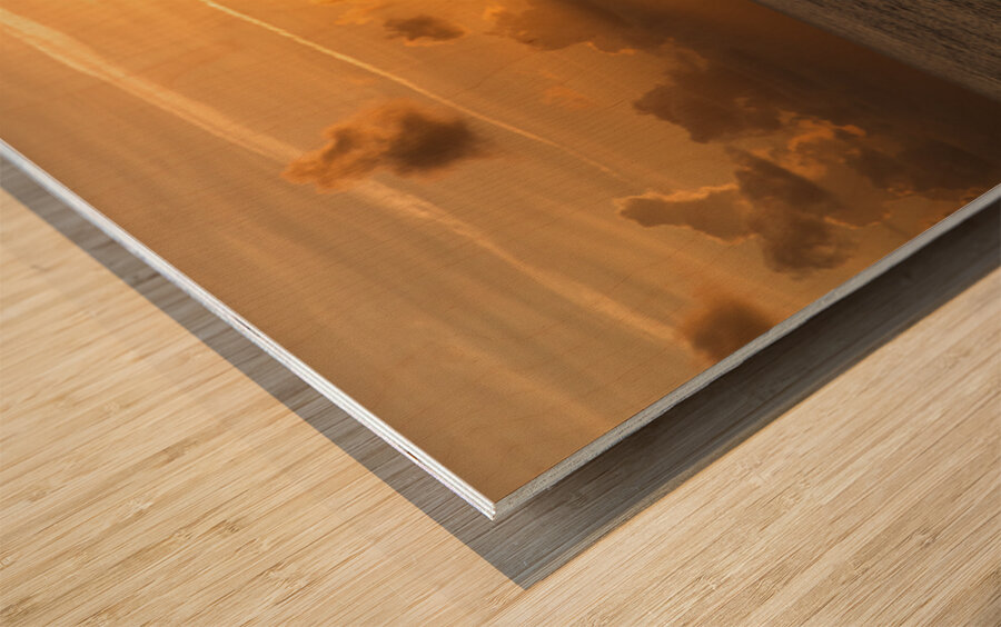 Glowing Rays Wood print