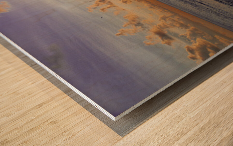 Streaks of Sunrise Wood print