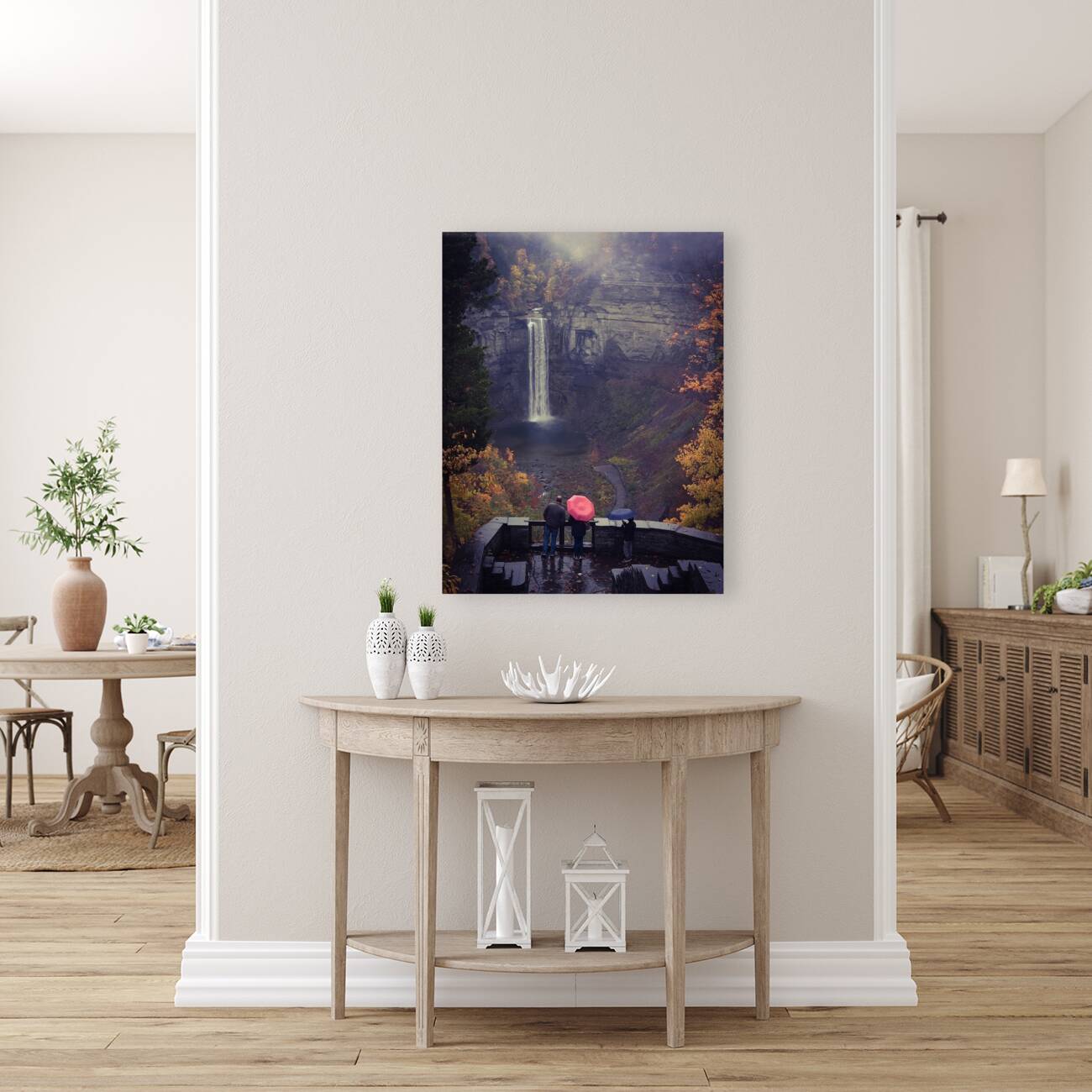 Rainy Day at the Falls Reproduction