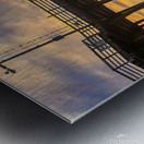 water surfer sunset Metal print