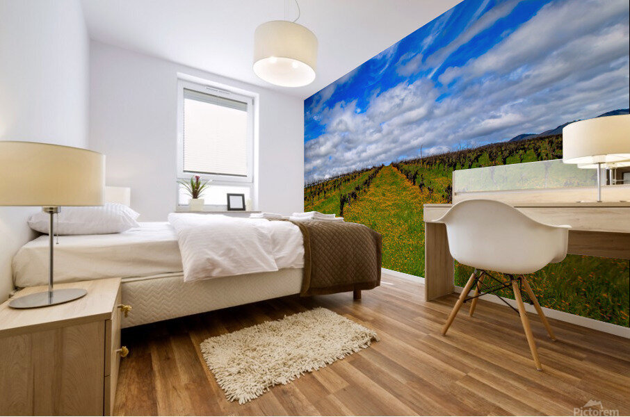 Flowery Vineyard Mural print