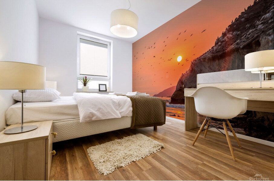 Fire Sunset Mural print
