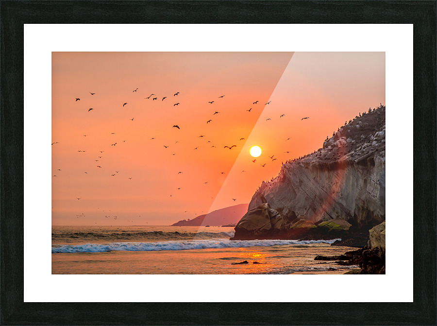 Fire Sunset Picture Frame print