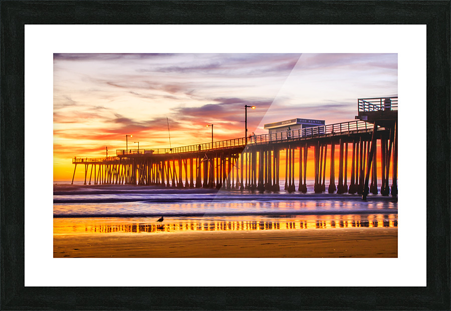 Fire Pier Picture Frame print
