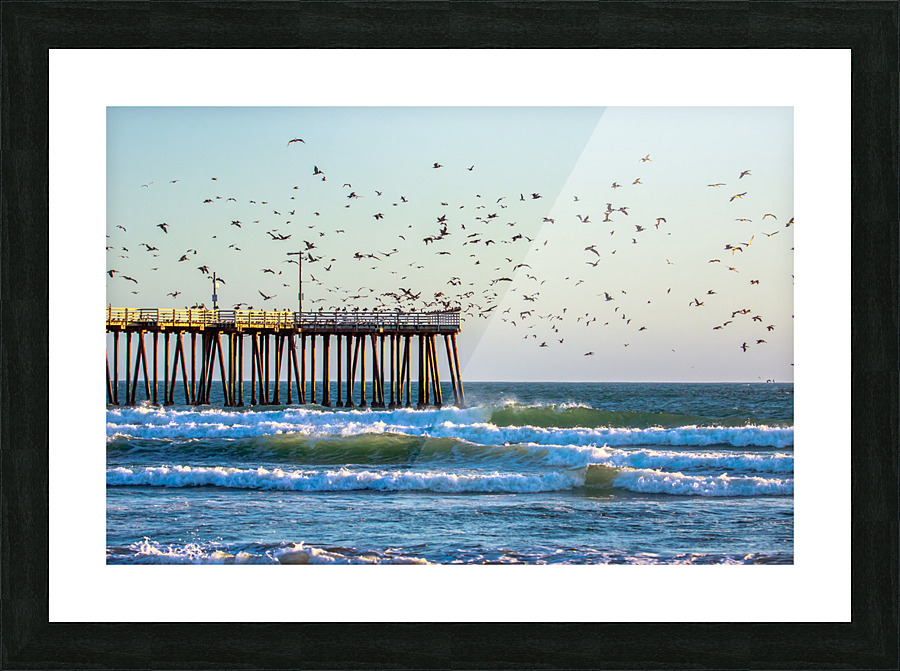 Seabird Pier Picture Frame print