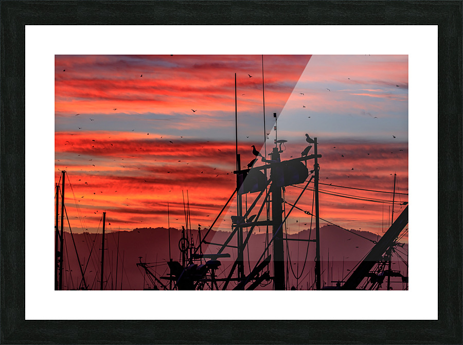 Mast Sunrise Picture Frame print