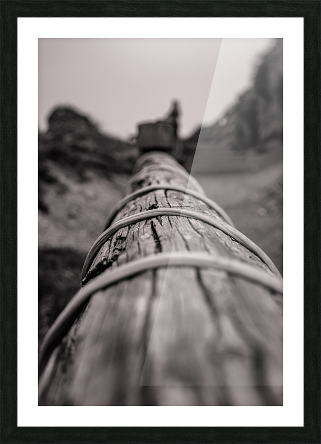 wrapped log Picture Frame print