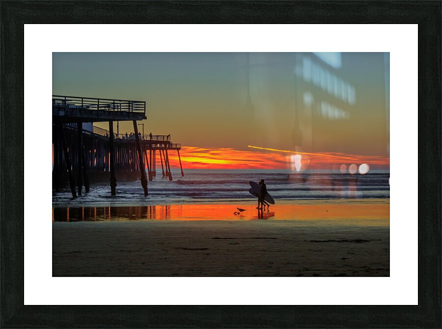 Surfer Sunset Picture Frame print