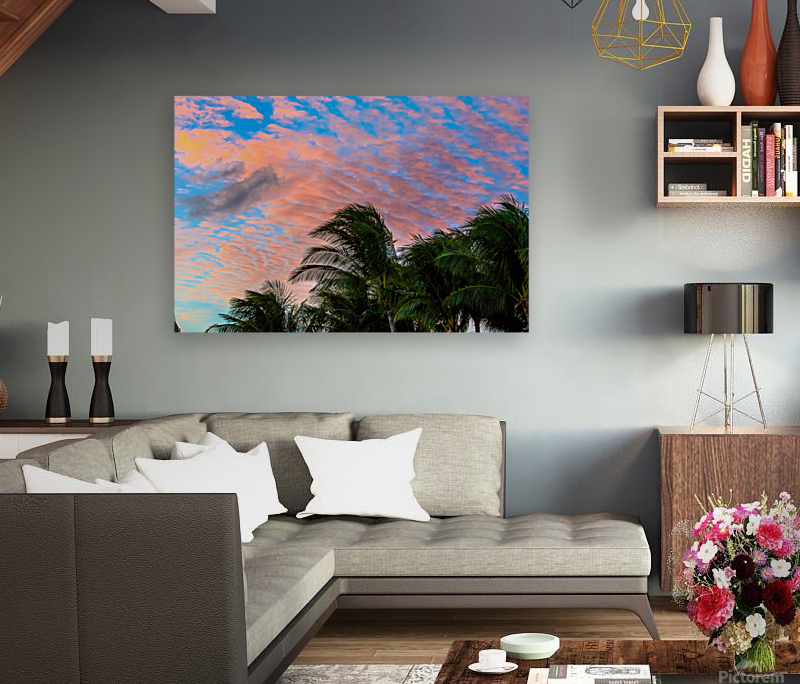 Palm Sunset Reproduction