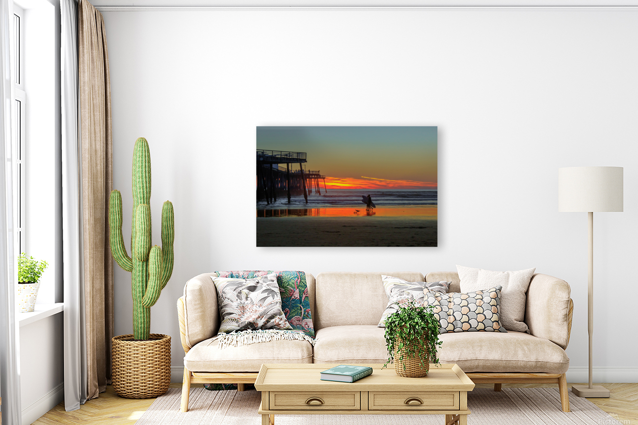 Surfer Sunset Reproduction