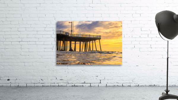water surfer sunset Wall Preview