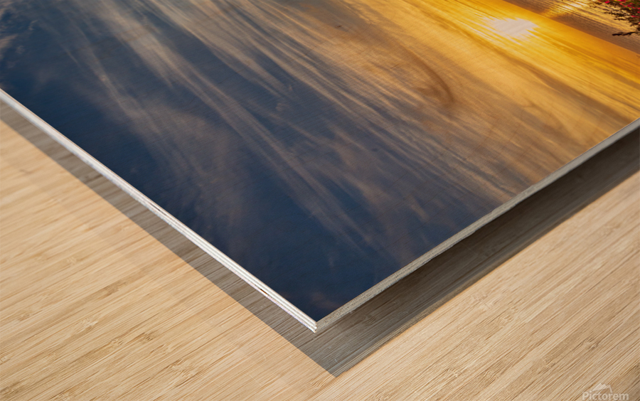 Boug sunset2 Wood print