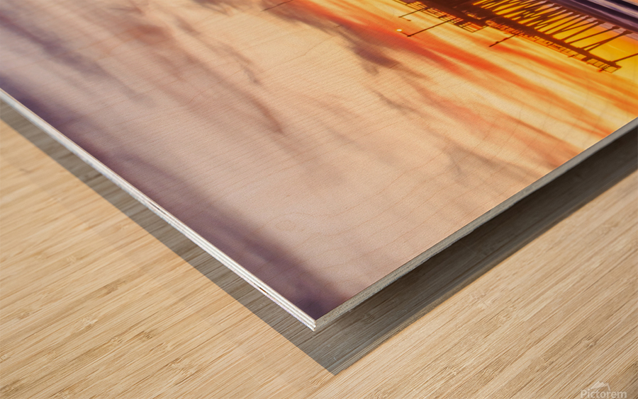 Fire Pier Wood print