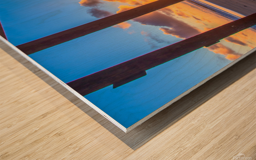 Covered Sunset Wood print