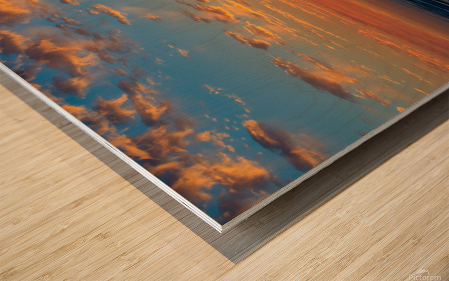 Beach Sunset Wood print