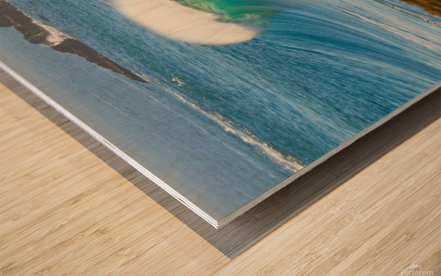 Lighthouse Wave Wood print