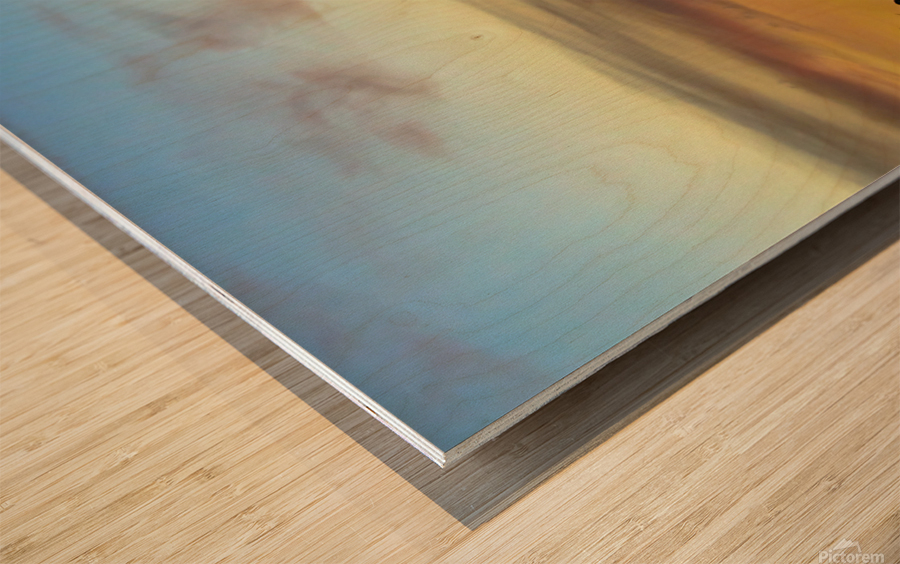 Lihue Sunset Wood print