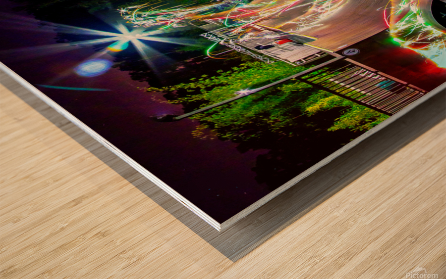 vert firework Wood print