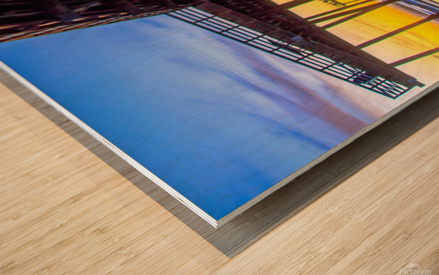Sunset Haze Wood print