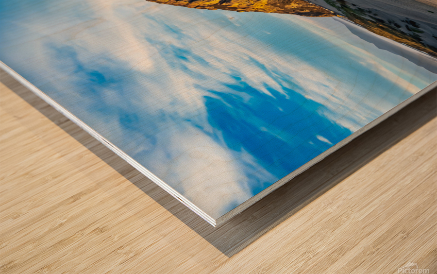 Glowing Rock Wood print