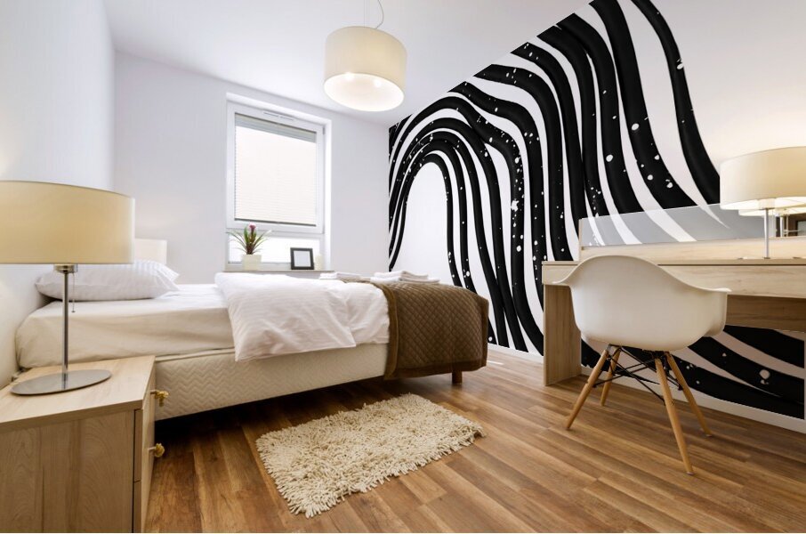 Be Wavy Never Straight Mural print