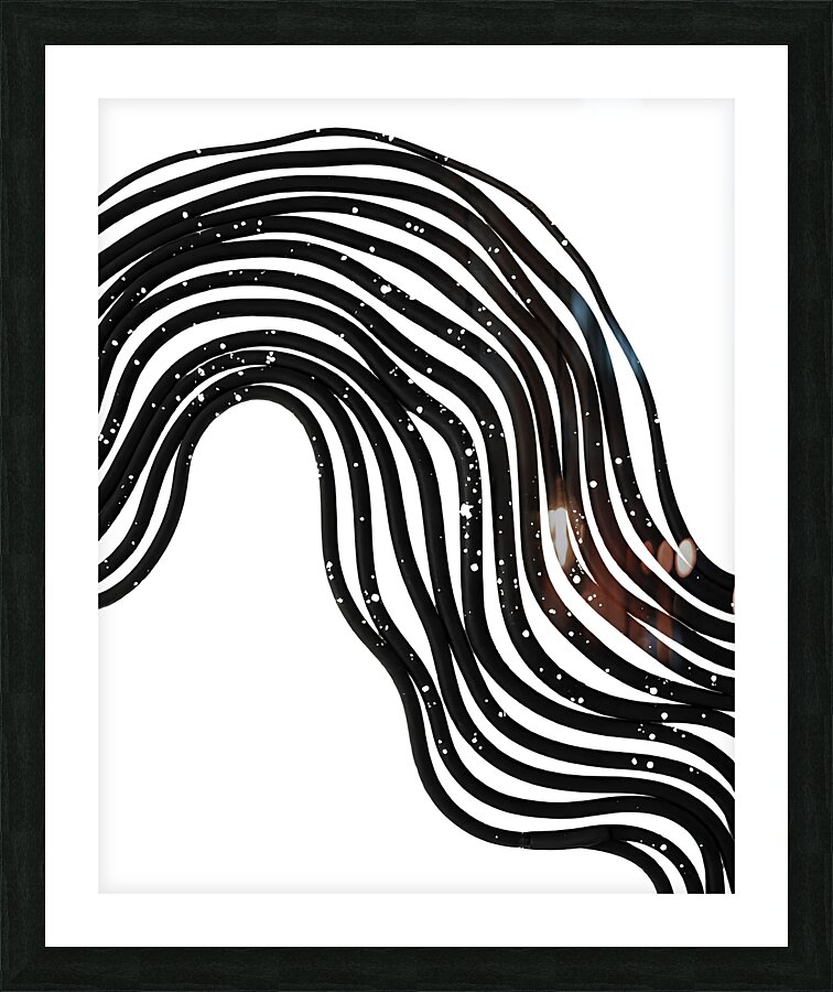 Be Wavy Never Straight Picture Frame print