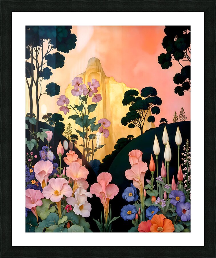 Golden Mountain Picture Frame print