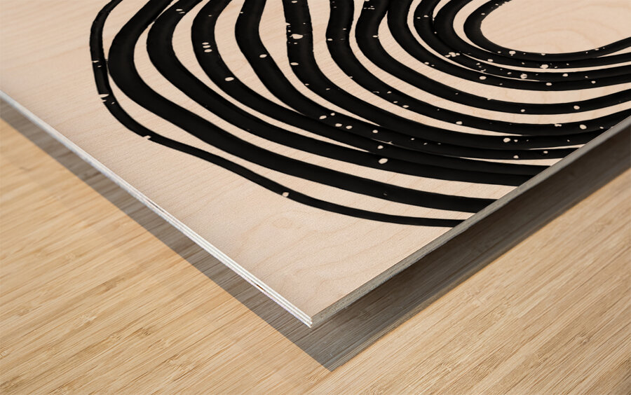 Be Wavy Never Straight Wood print