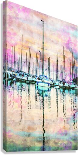pink sky marina Canvas Print