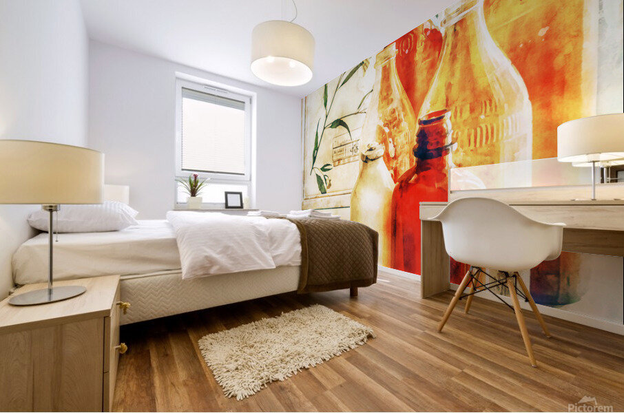 boneset and bottles Mural print