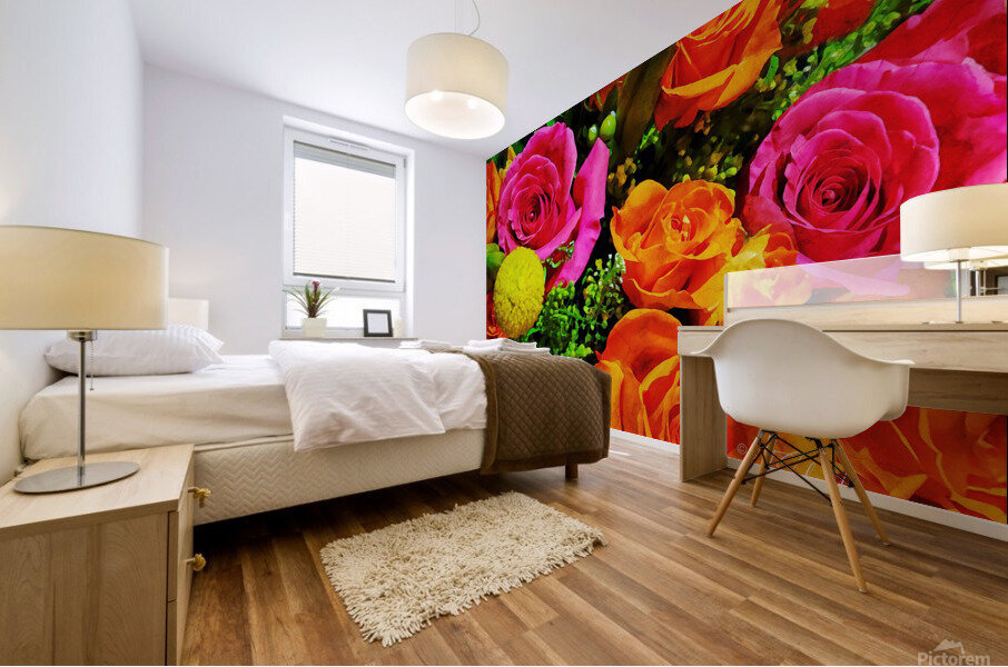 floral intervention Mural print
