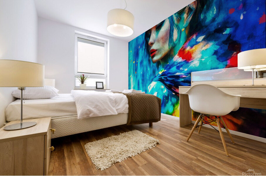 colors vs rain Mural print