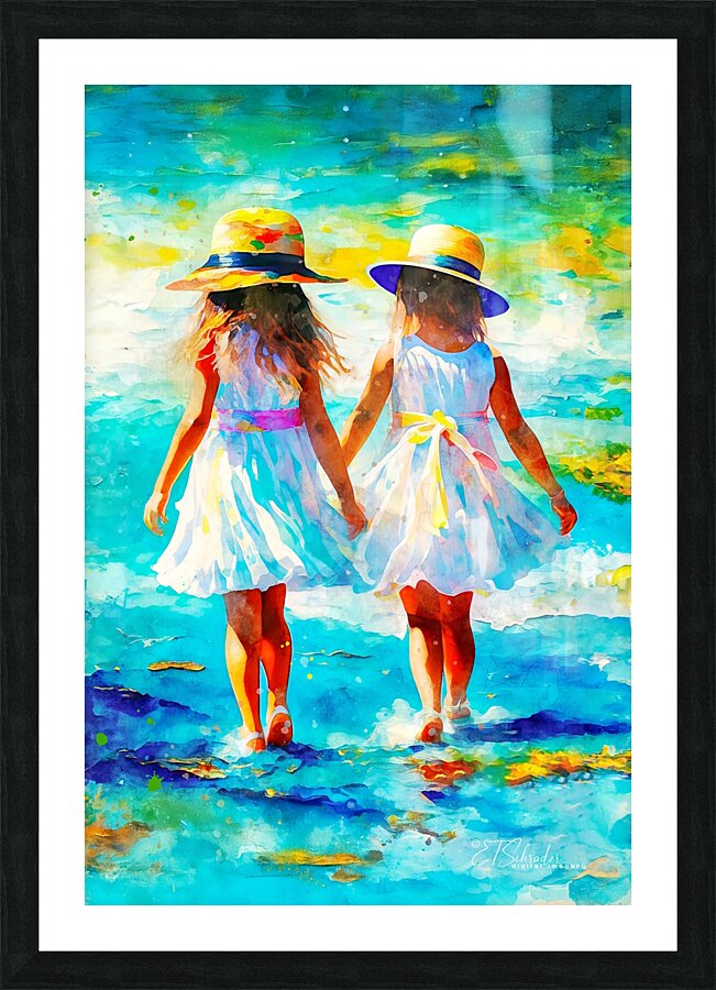 beach girls Picture Frame print