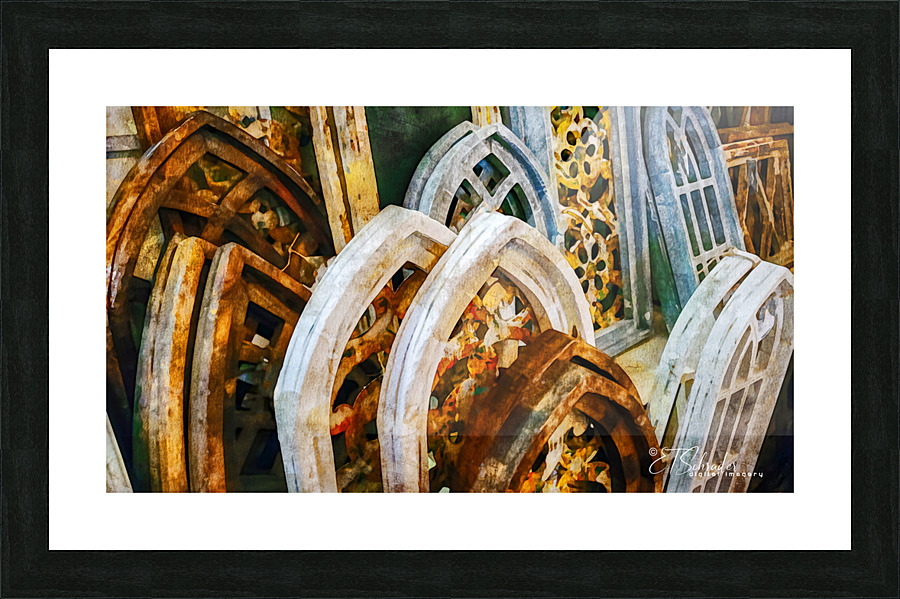 gothic window frames Picture Frame print