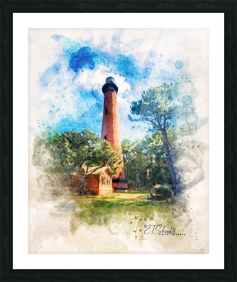currituck sound lighthouse Picture Frame print