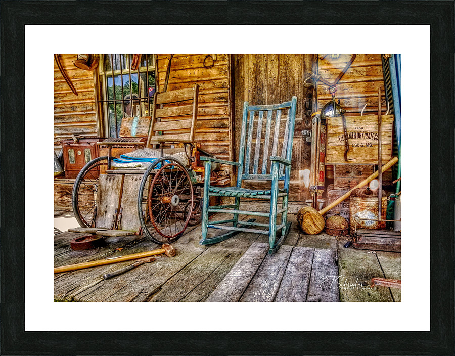 empty country seats Picture Frame print