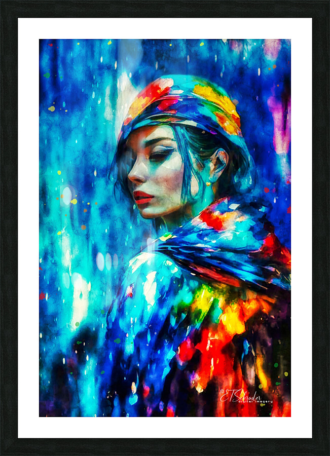 colors vs rain Picture Frame print