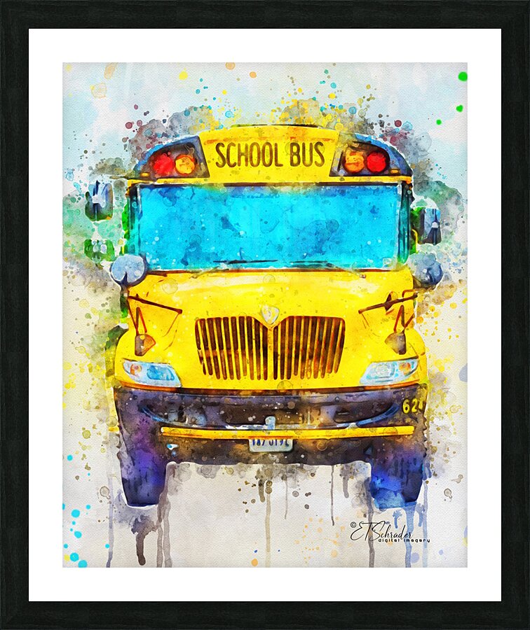 schoolbus Picture Frame print